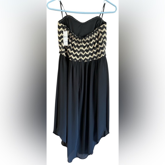 A. Byer Black and Gold High Low Dress New with Tags - Picture 8 of 9